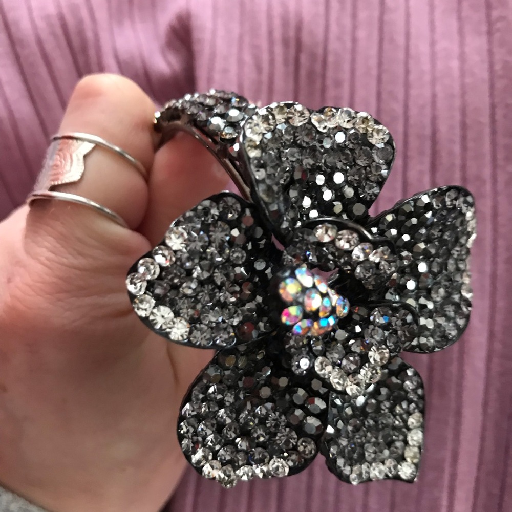 Silver Rhinestone Bracelet. Adjustable - image 5